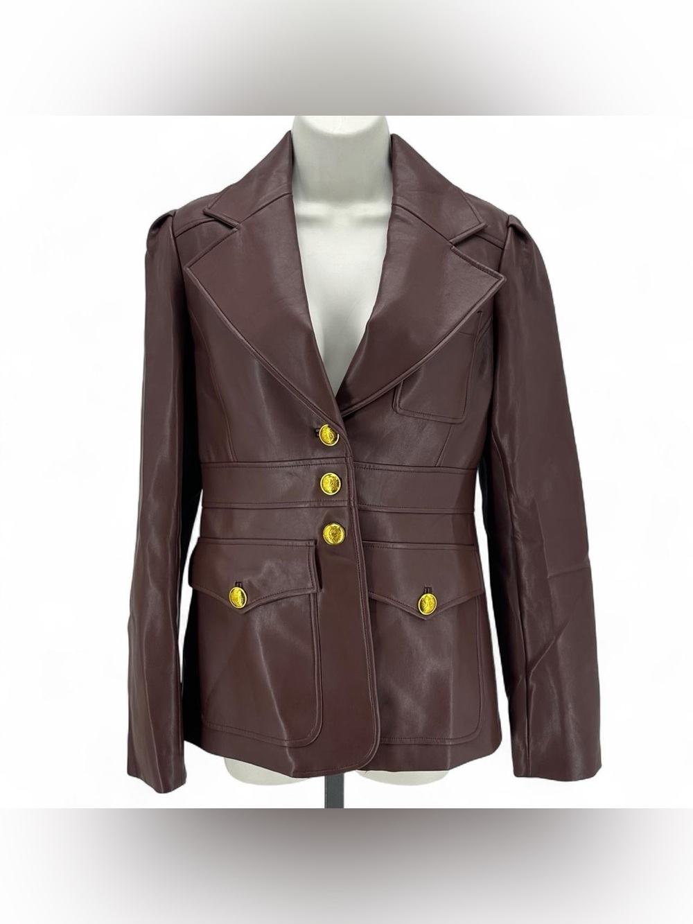 NWT ALC brown vegan leather jacket